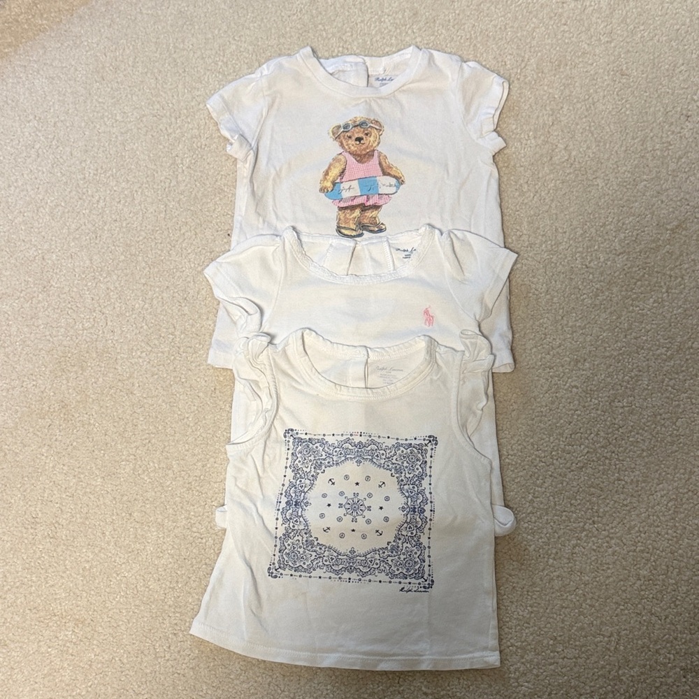 Ralph Lauren White T-Shirts Set (12M)